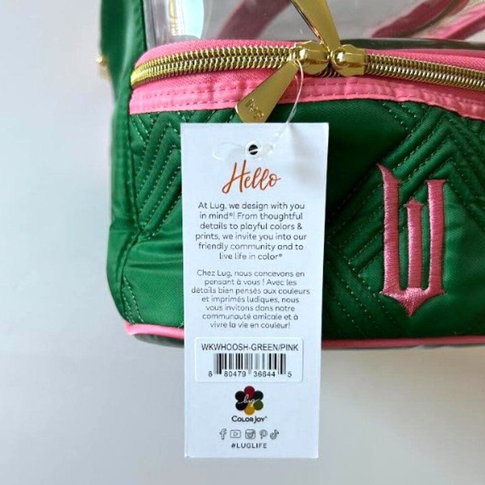 Wicked x Lug Whoosh Clearview Cosmetic Case Green/Pink - Picture 11 of 11